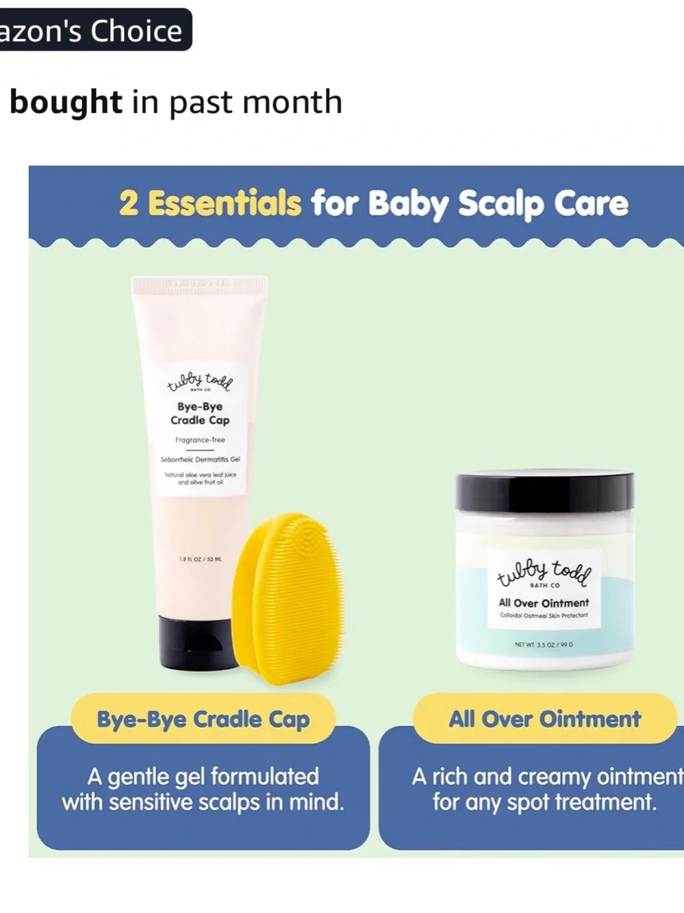 Tubby Todd Bye-Bye Cradle Cap Set — Pink Tube, Yellow Brush